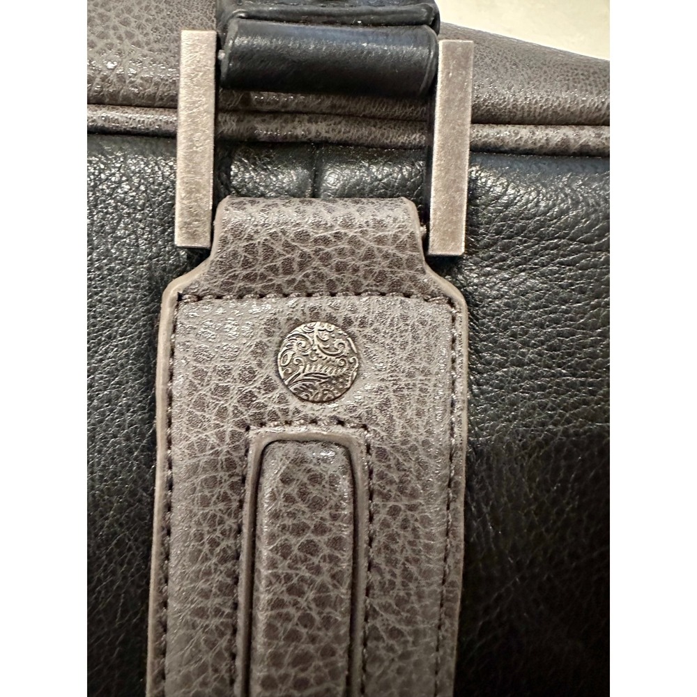 Robert Graham Black & Gray Briefcase Laptop Bag with Cityscape Lining Designer - Picture 6 of 6